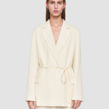White Amelot Pleat Jacquard Jacket - Joseph