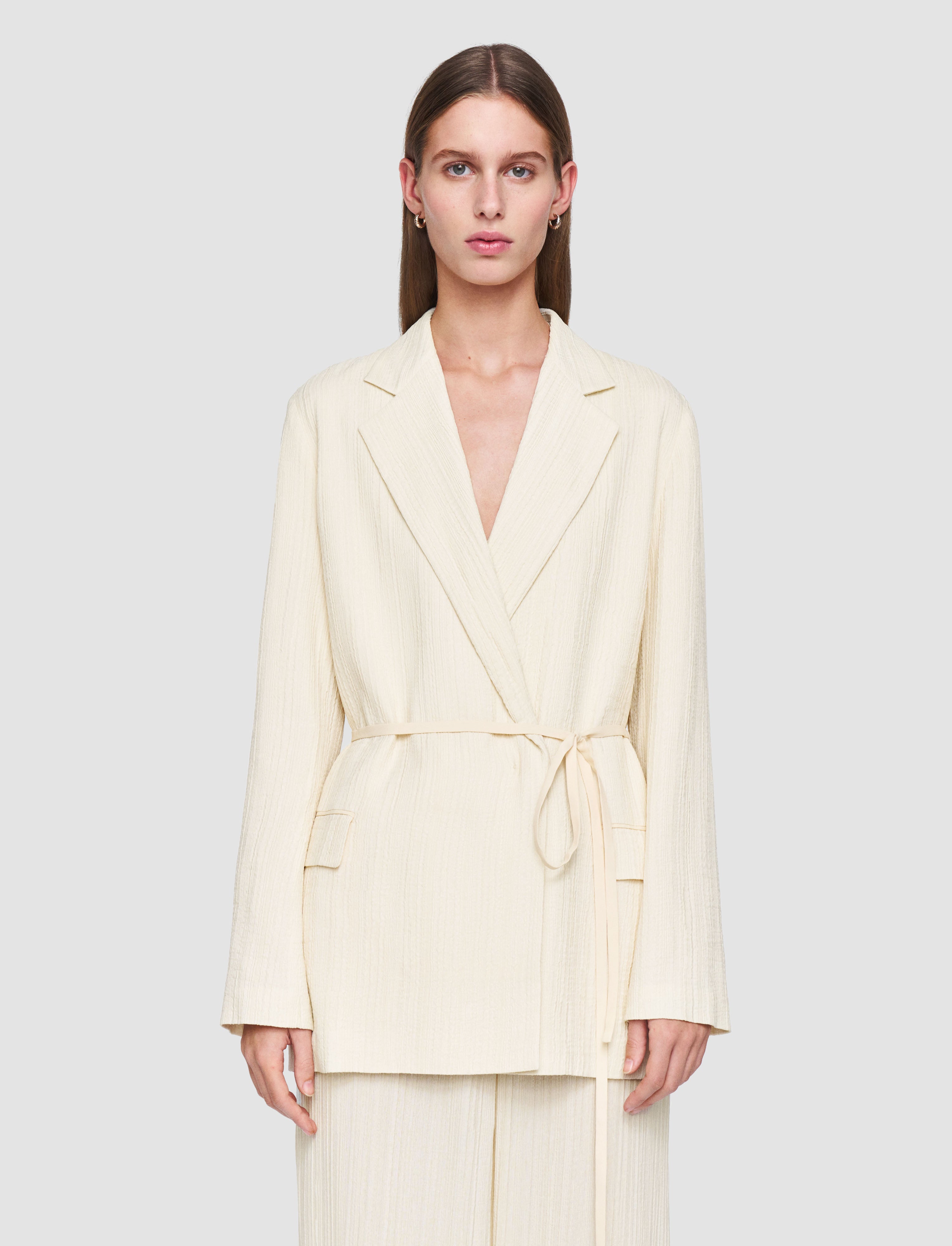 white-amelot-pleat-jacquard-jacket-JOSEPH
