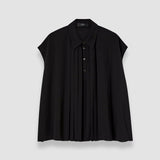 Black Antin Airy Plissé Blouse - Joseph