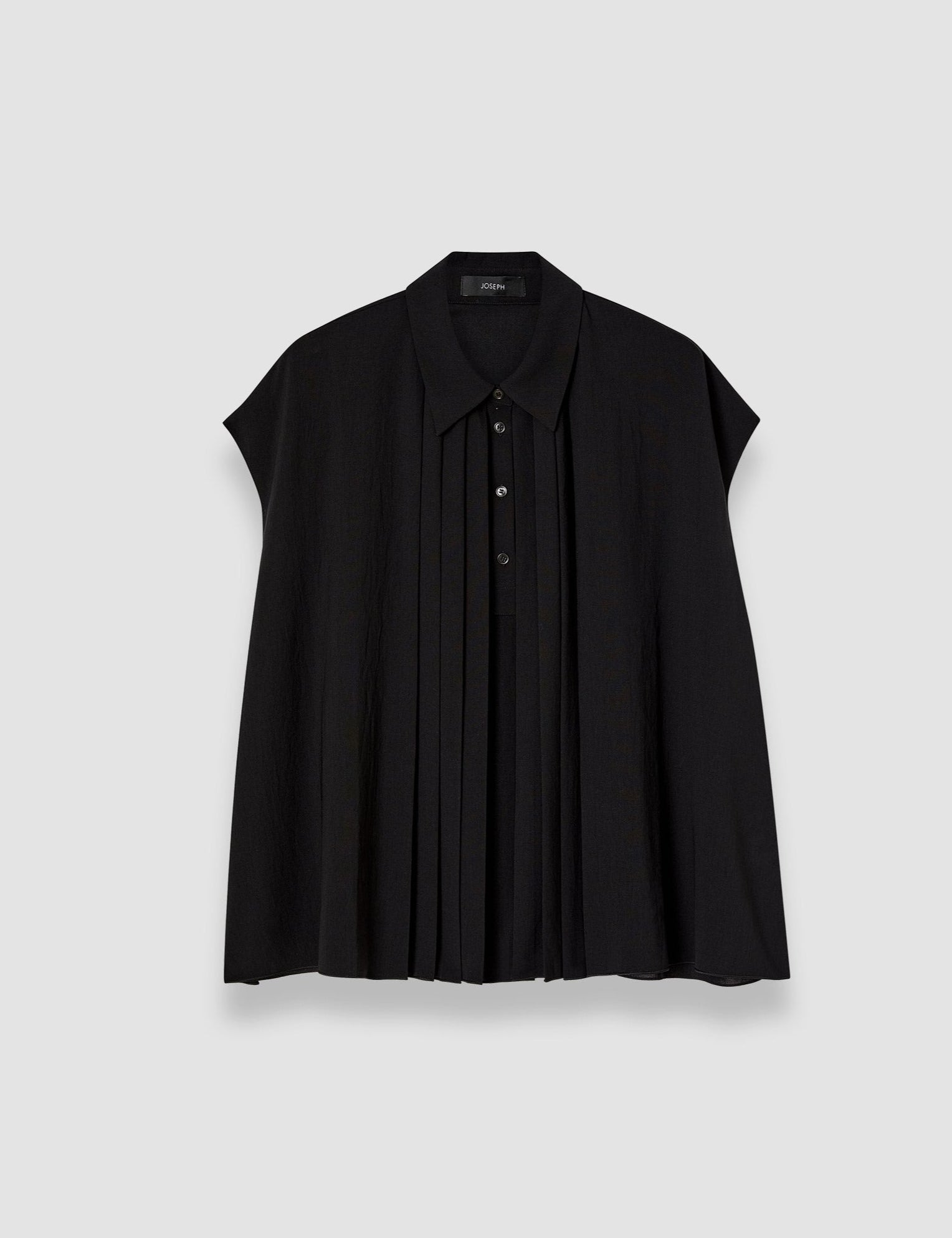 Black Antin Airy Plissé Blouse - Joseph