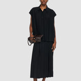 Black Antin Airy Plissé Blouse - Joseph