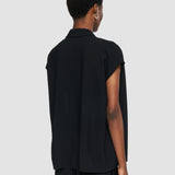 Black Antin Airy Plissé Blouse - Joseph