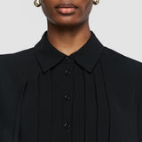 Black Antin Airy Plissé Blouse - Joseph