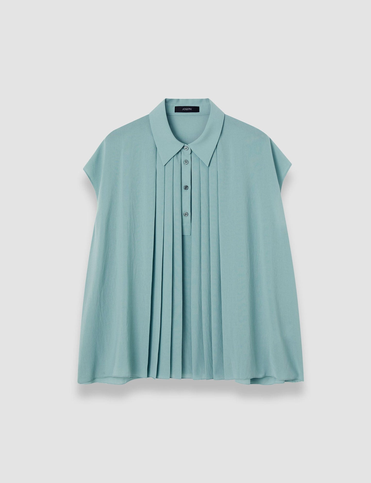 Blue Antin Airy Plissé Blouse - Joseph