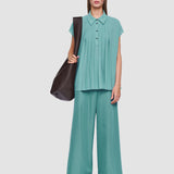 Blue Antin Airy Plissé Blouse - Joseph