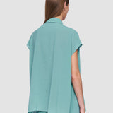Blue Antin Airy Plissé Blouse - Joseph