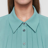 Blue Antin Airy Plissé Blouse - Joseph