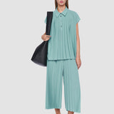 Blue Anvers Airy Plissé Trousers - Joseph