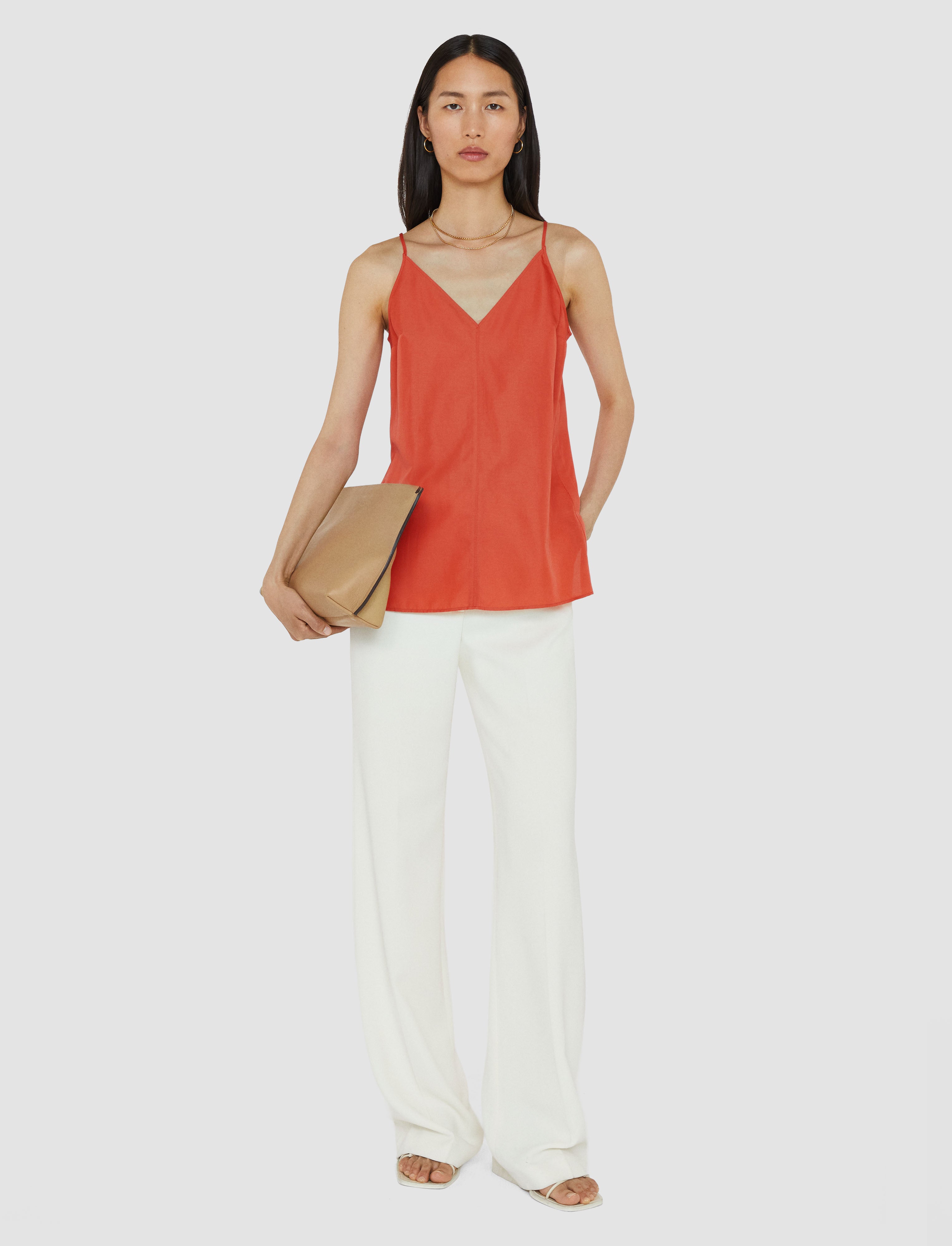 orange-aragon-soft-cotton-silk-top-JOSEPH