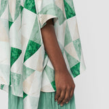 Arcole Marble Print Silk Shirt