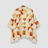 Arcole Marble Print Silk Shirt