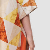 Arcole Marble Print Silk Shirt