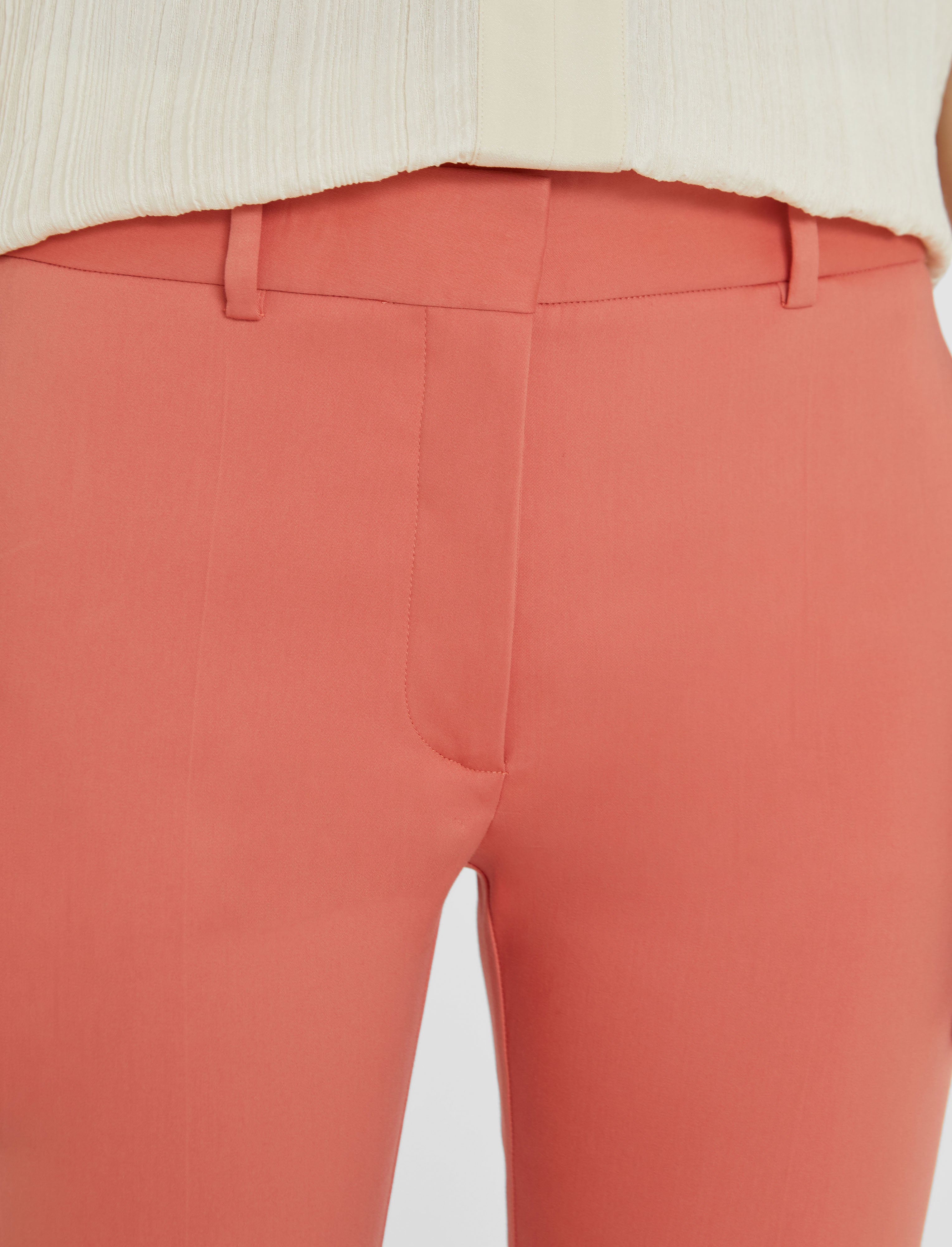 orange-pantalon-bing-court-en-gabardine-stretch-legere-JOSEPH