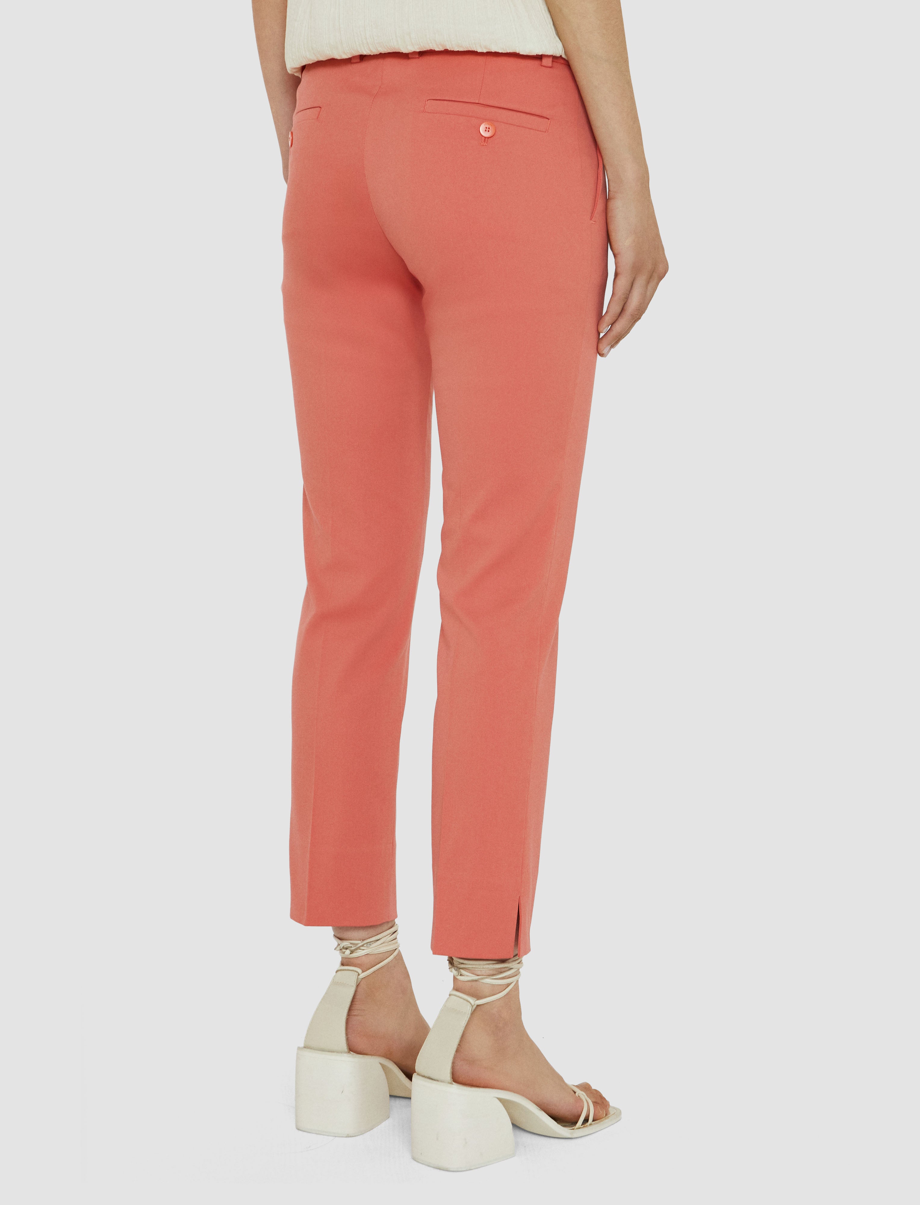 orange-pantalon-bing-court-en-gabardine-stretch-legere-JOSEPH