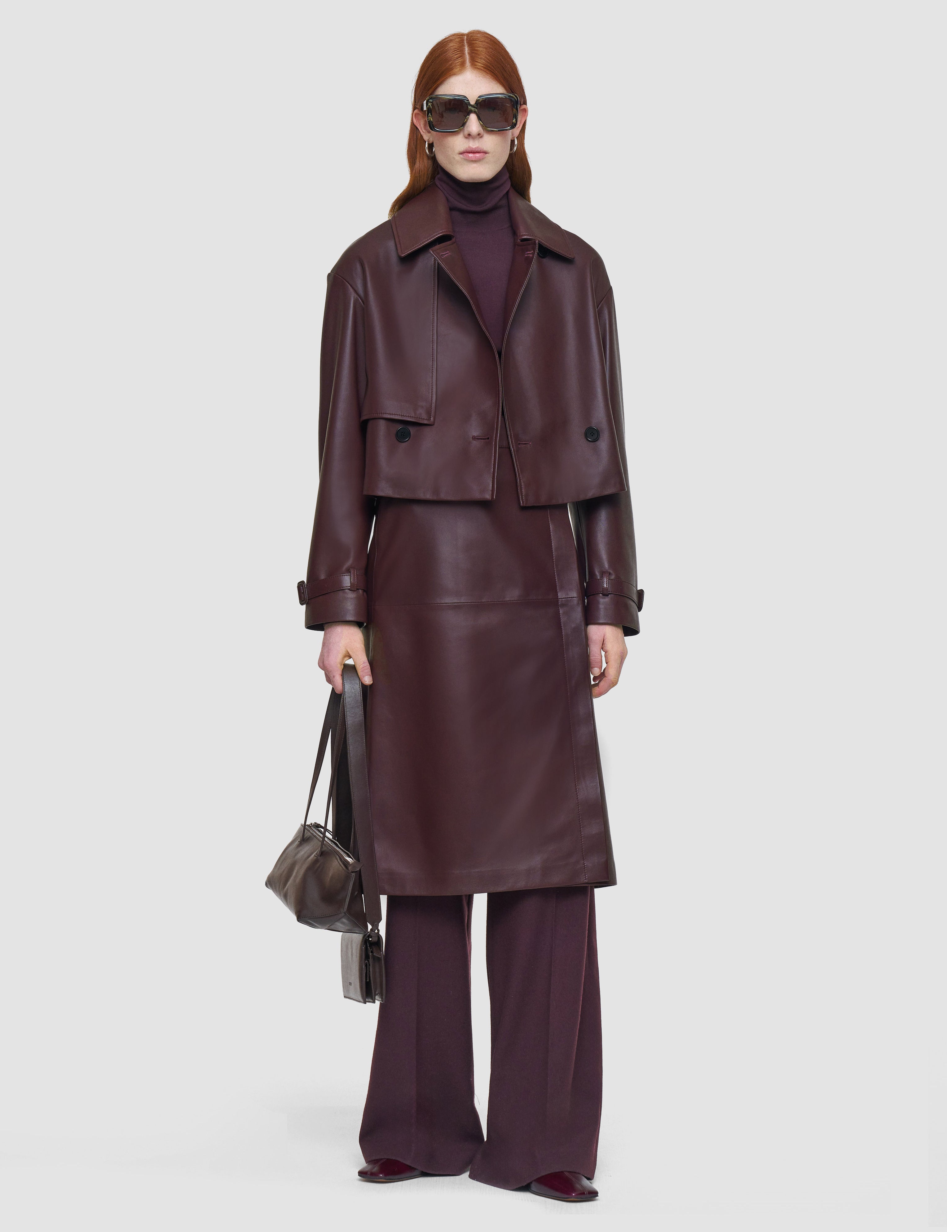 Purple Blaise Nappa Leather Jacket - Joseph