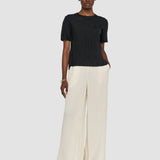 Black Brunet Habotai Silk Top - Joseph