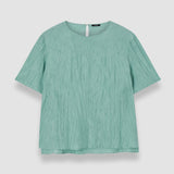 Blue Brunet Habotai Silk Top - Joseph