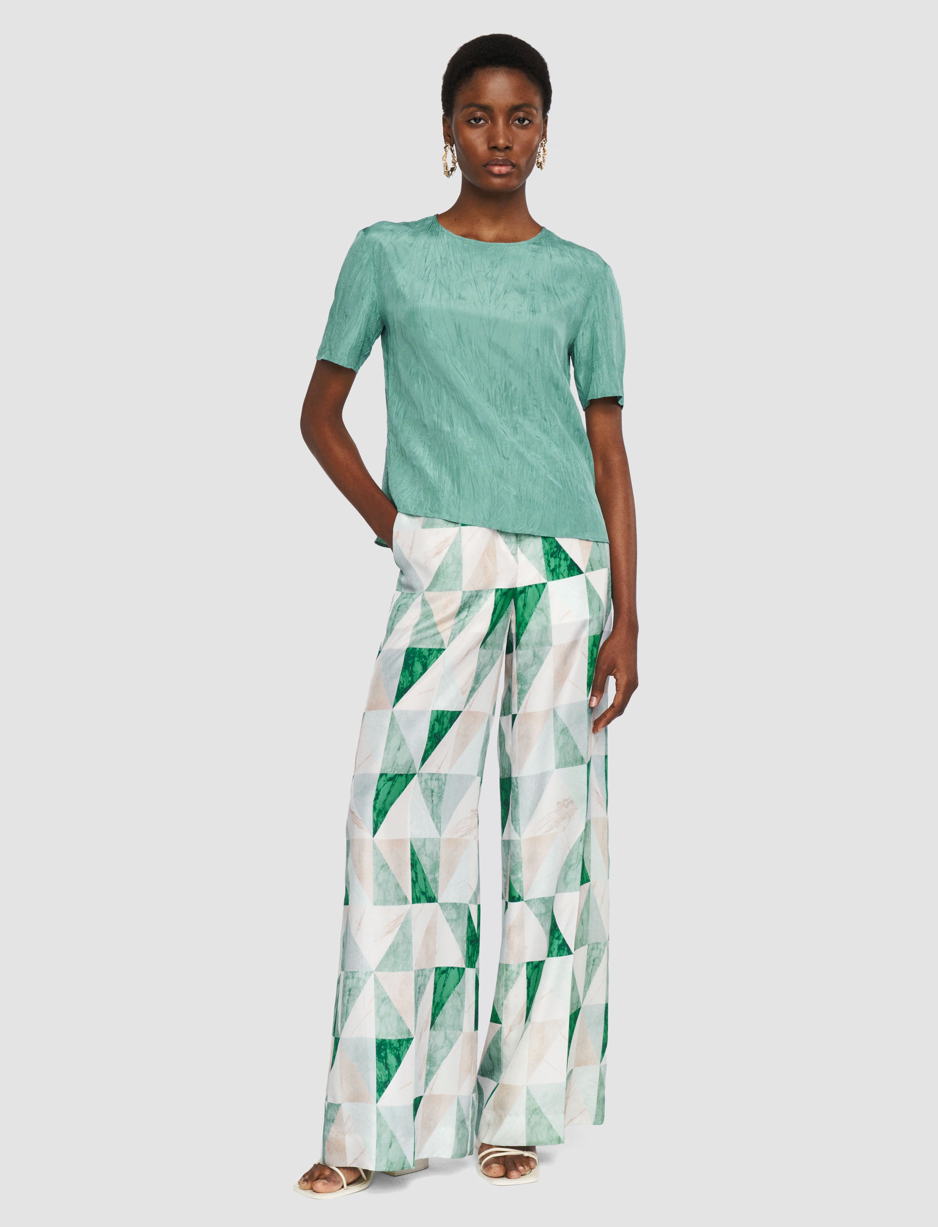 blue-brunet-habotai-silk-top-JOSEPH