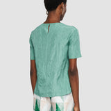 Blue Brunet Habotai Silk Top - Joseph