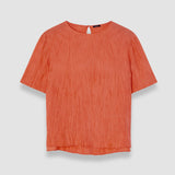 Orange Brunet Habotai Silk Top - Joseph