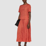 Orange Brunet Habotai Silk Top - Joseph