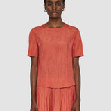 Orange Brunet Habotai Silk Top - Joseph
