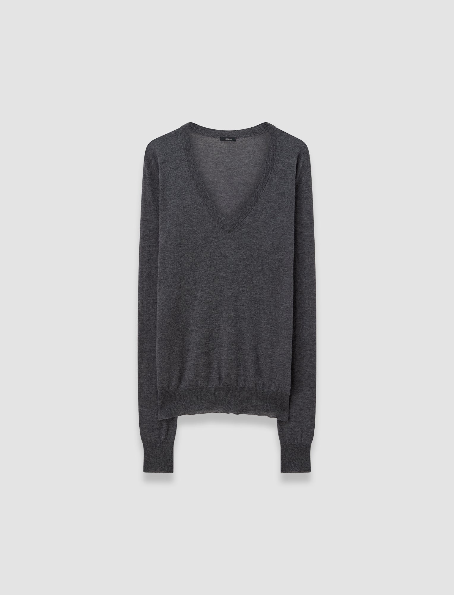 Cashair V Neck Jumper in Grey JOSEPH AT