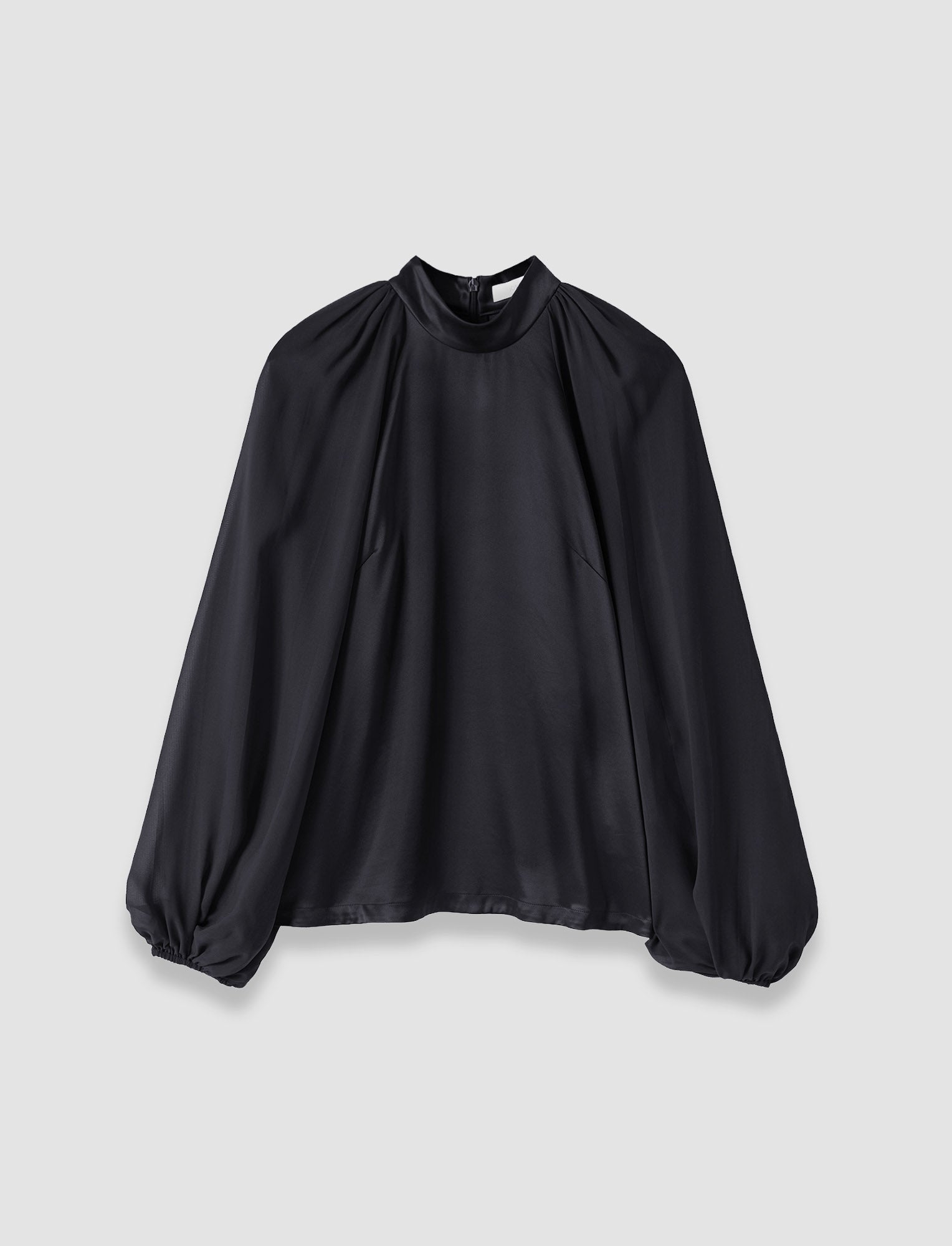 黒-cave-double-satin-ブラウス-JOSEPH