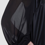 Black Cave Double Satin Blouse - Joseph