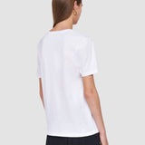 White Cotton Silk Jersey T-Shirt - Joseph