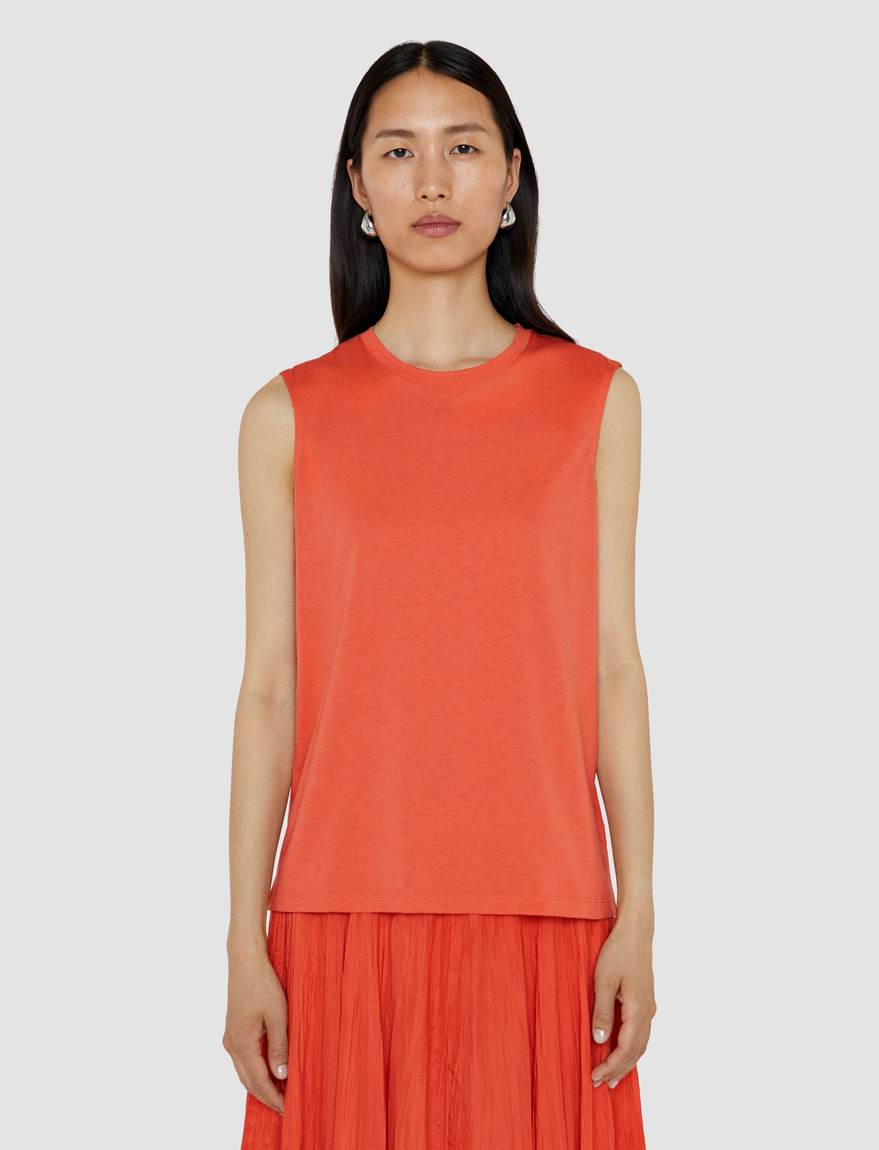 orange-debardeur-en-jersey-de-coton-et-soie-JOSEPH