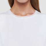 White Cotton Silk Jersey Tank Top - Joseph