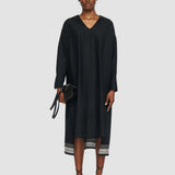 Black Dalamo Cotton Blend Dress - Joseph