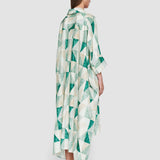 Dania Marble Print Silk Dress