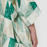 Dania Marble Print Silk Dress