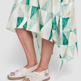 Dania Marble Print Silk Dress