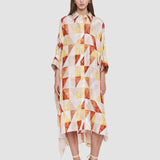 Multicolour Dania Marble Print Dress - Joseph
