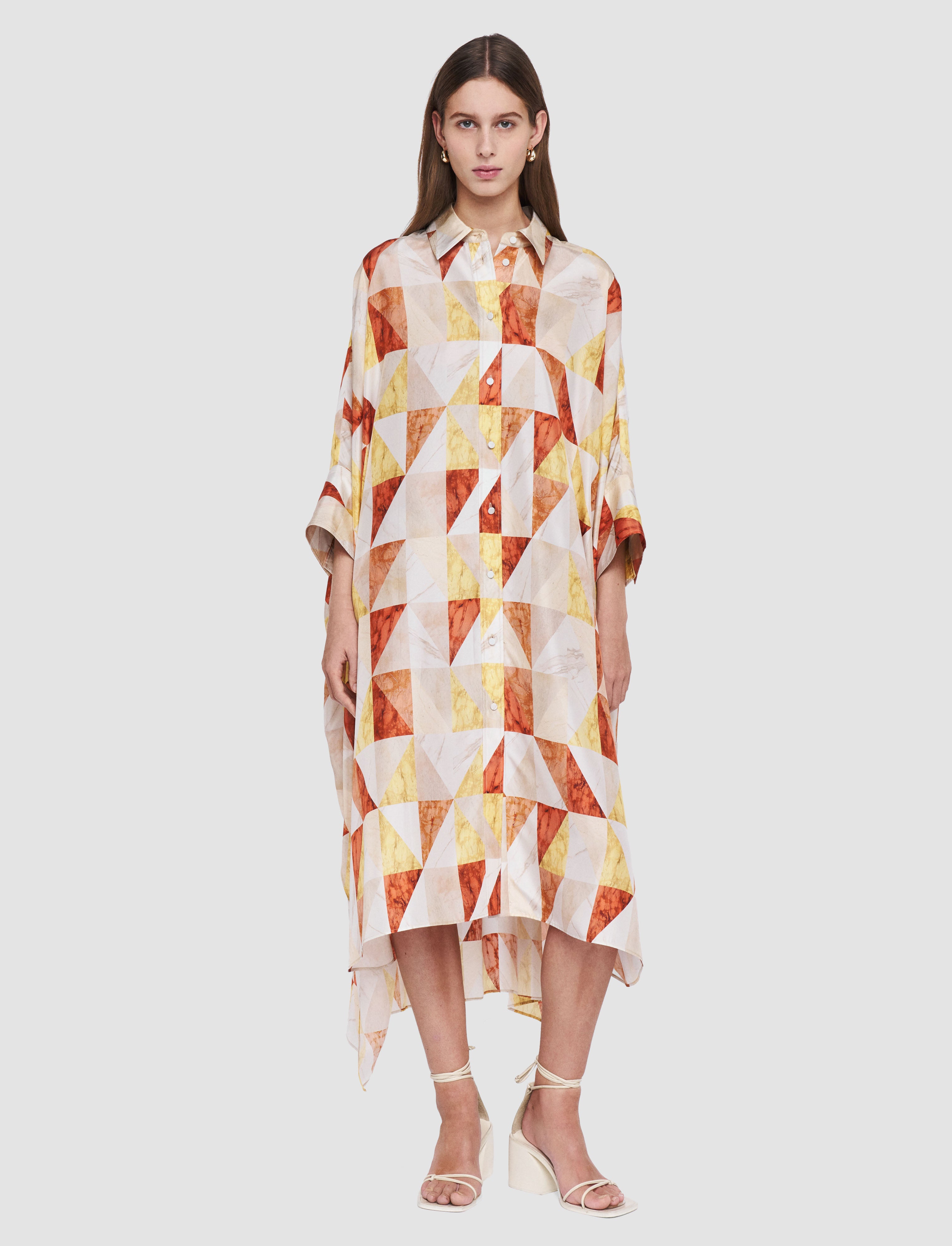 multicolour-dania-marble-print-silk-dress-JOSEPH
