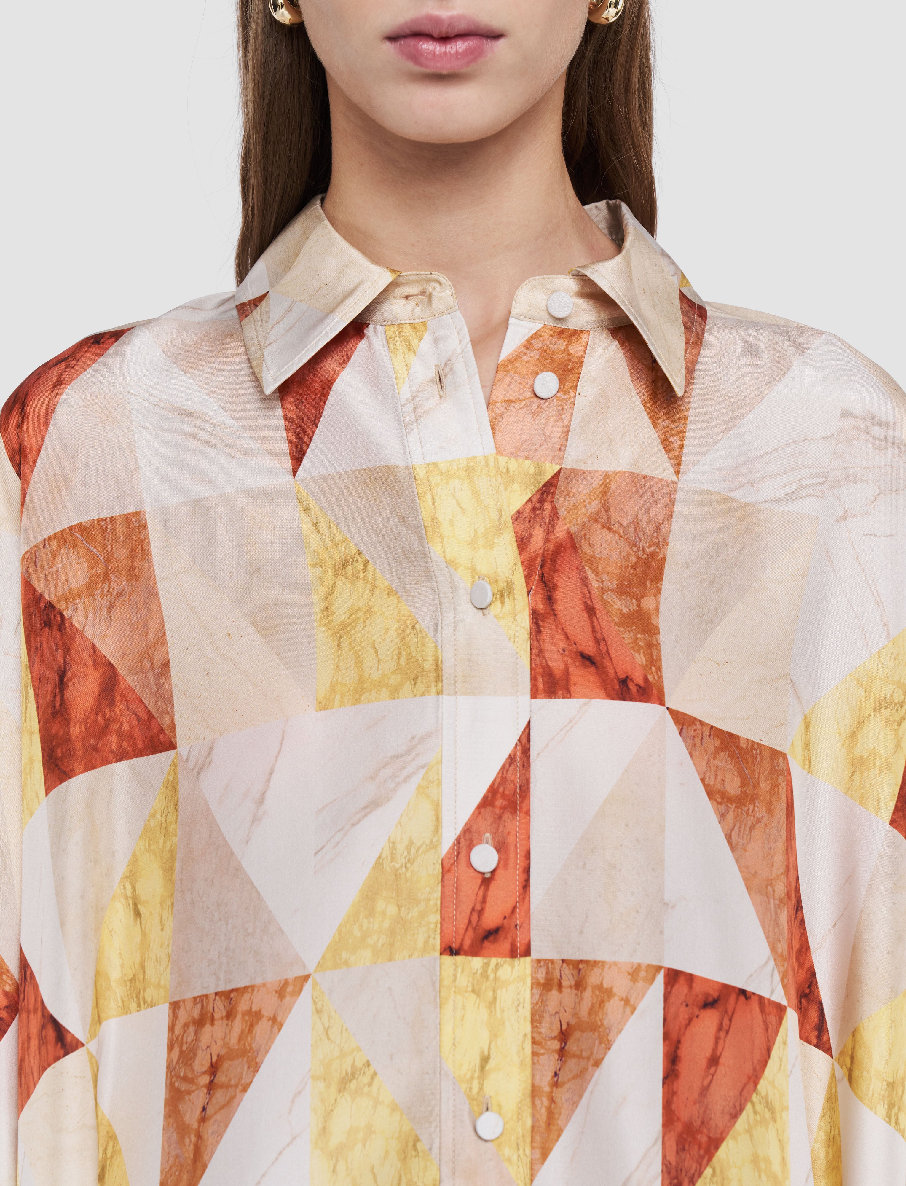 multicolour-dania-marble-print-silk-dress-JOSEPH