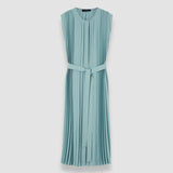 Blue Davide Airy Plissé Dress - Joseph