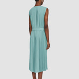 Blue Davide Airy Plissé Dress - Joseph