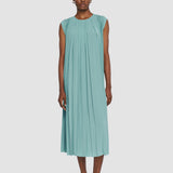 Blue Davide Airy Plissé Dress - Joseph