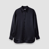 Black Dieu Double Satin Blouse - Joseph