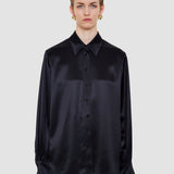 Black Dieu Double Satin Blouse - Joseph