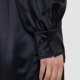 Black Dieu Double Satin Blouse - Joseph