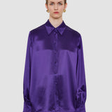 Purple Dieu Double Satin Blouse - Joseph