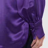 Purple Dieu Double Satin Blouse - Joseph