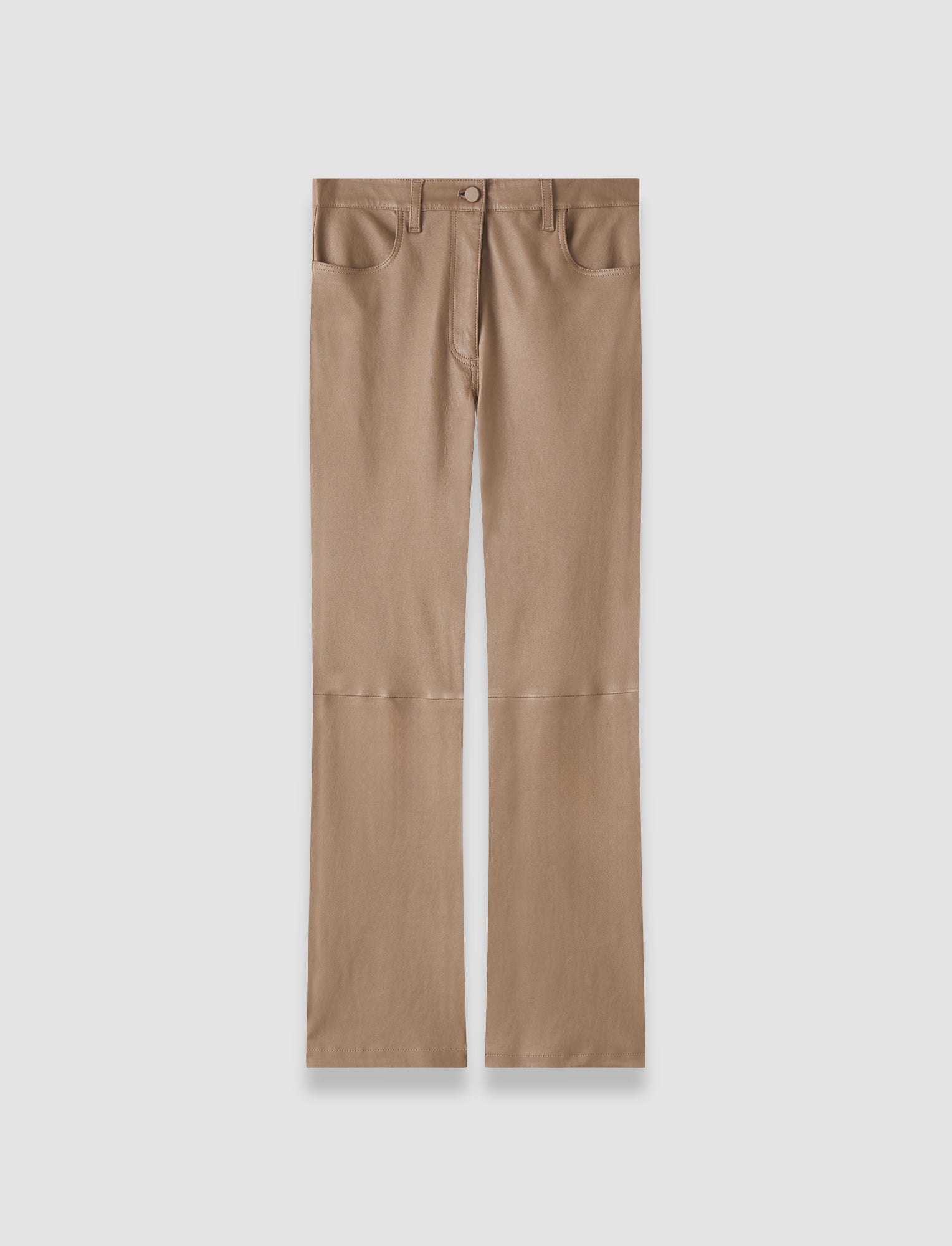 Duke Leather Stretch トラウザーズ - 茶色 | JOSEPH JP