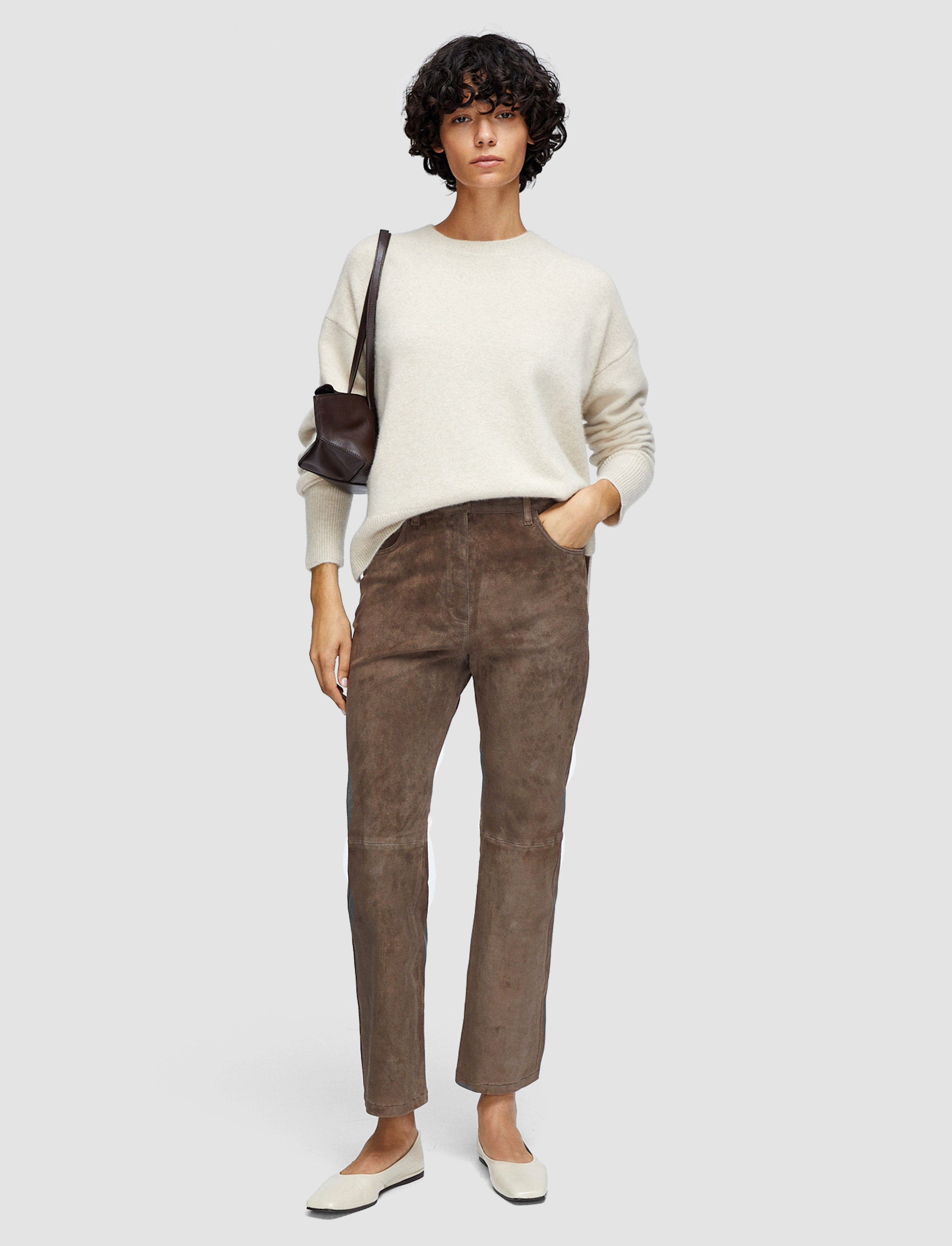 brown-duke-suede-stretch-trousers-JOSEPH
