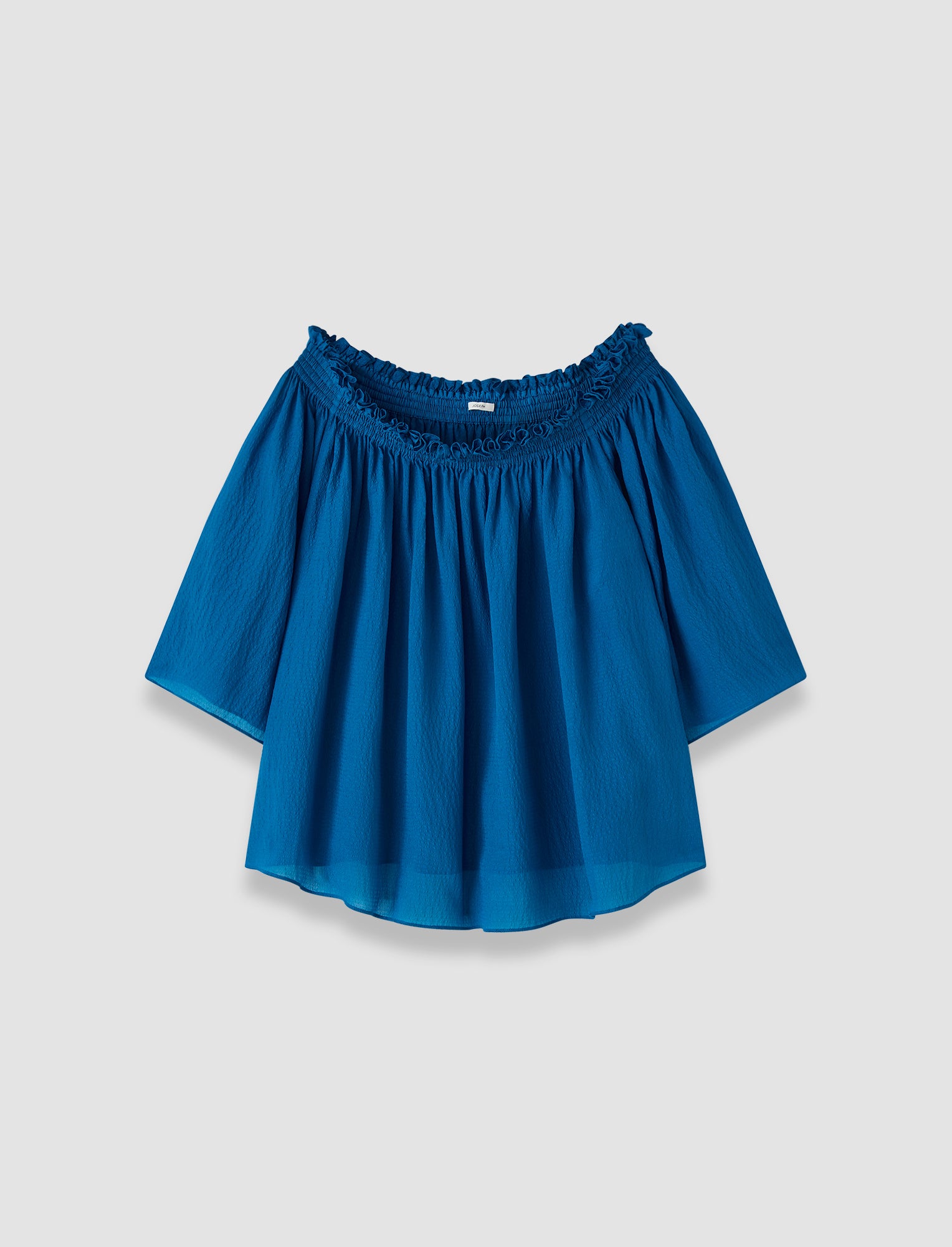 Emi Textured Silk トップス - 青 | JOSEPH JP